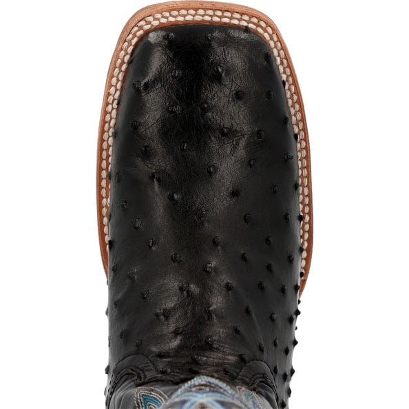 Durango Men's PRCA Midnight Black Full Quill Ostrich Square Toe Exotic Western Boots DDB0469 - Image 4