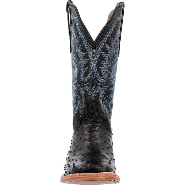 Durango Men's PRCA Midnight Black Full Quill Ostrich Square Toe Exotic Western Boots DDB0469 - Image 5
