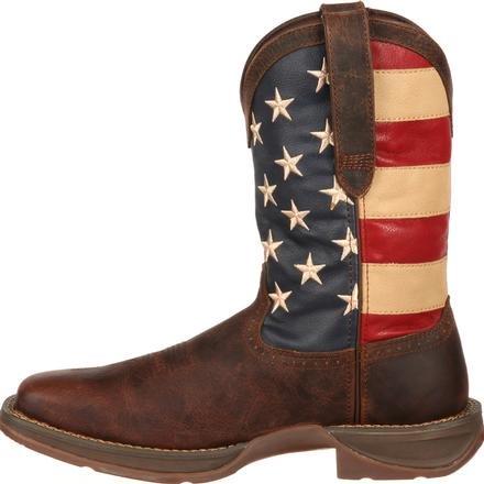 Durango Men's Rebel Patriotic American Flag Square Toe Western Boots DB5554 - Image 3