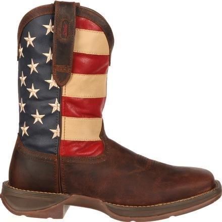 Durango Men's Rebel Patriotic American Flag Square Toe Western Boots DB5554 - Image 8