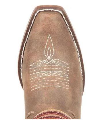 Durango Women's Crush Flag Accessory Brown Snip Toe Cowgirl Boots - DRD0208 - Image 3