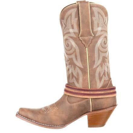 Durango Women's Crush Flag Accessory Brown Snip Toe Cowgirl Boots - DRD0208 - Image 7