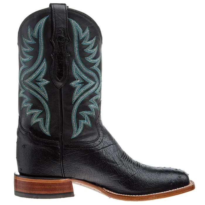 Tony Lama Men's Black Smooth Ostrich Exotic Western Boots EP6105 - Image 3