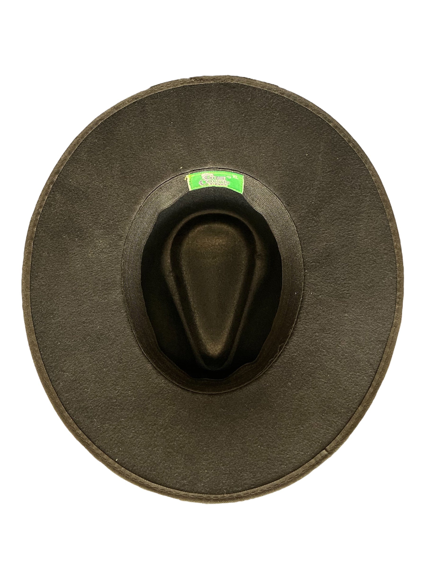 Gone Country Flat Brim Black - Cotton (Drifter Series) Cowboy Hat - Image 2