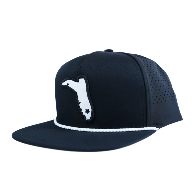 Florida Cracker Trading Co. Men's Flatbill Black/Black Ball Cap - Image 3