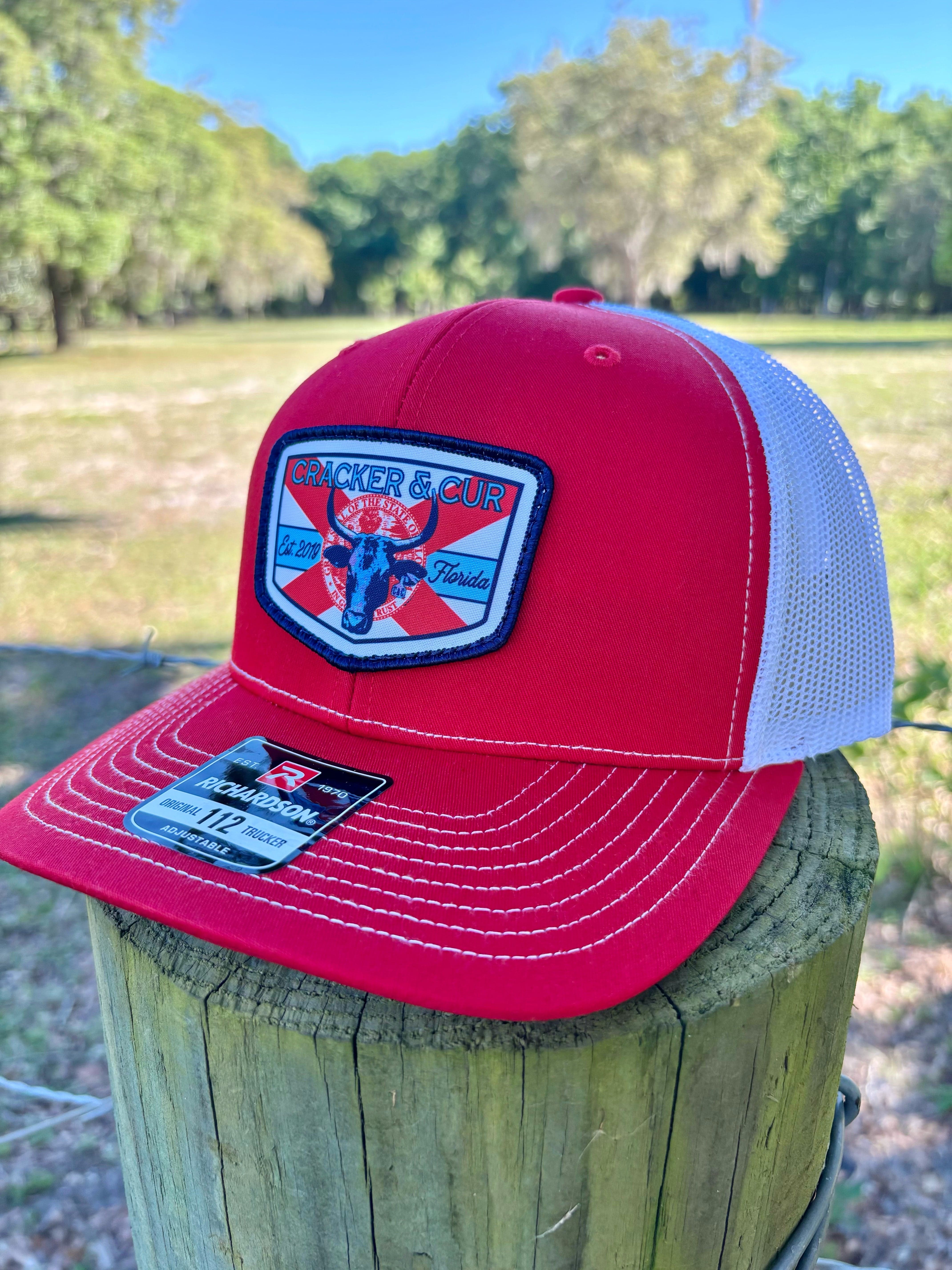Florida Cattle Patch Hat - Red/White