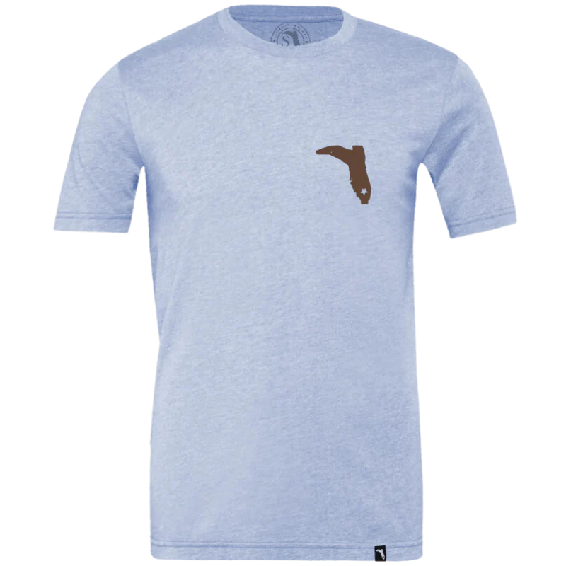 Florida Cracker Trading Co. Men's Dairy Cow Prism Blue Short Sleeve T-Shirt