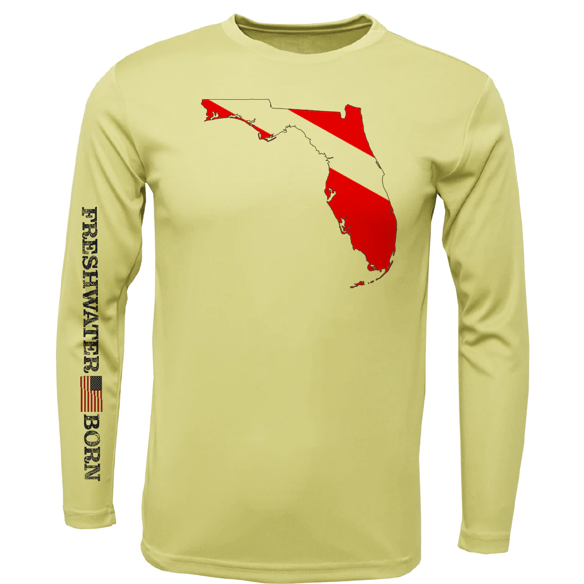 Florida Diver Freshwater Born Men's Long Sleeve UPF 50+ Dry-Fit Shirt - Image 5