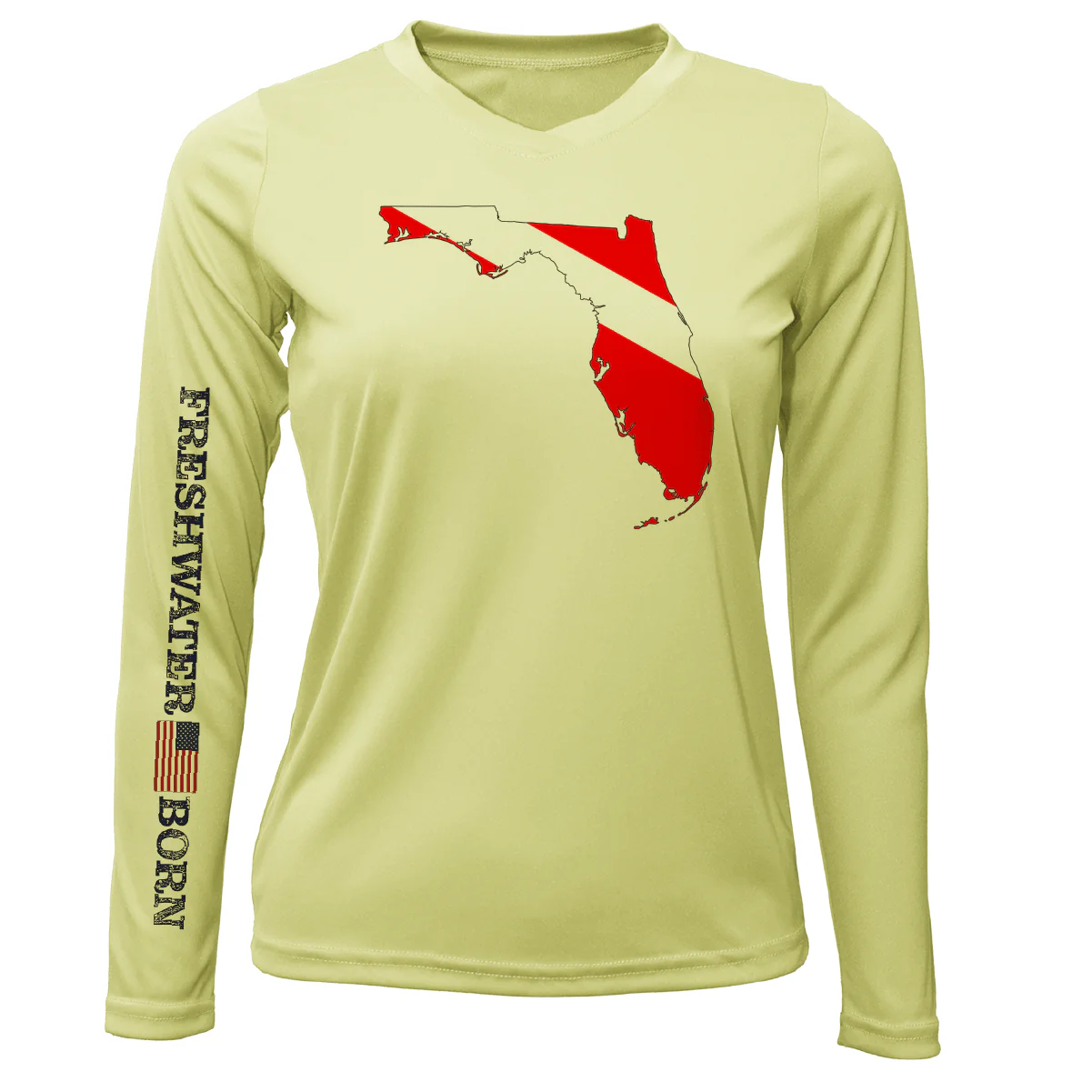 Florida Diver Freshwater Born Women's Long Sleeve UPF 50+ Dry-Fit Shirt - Image 3