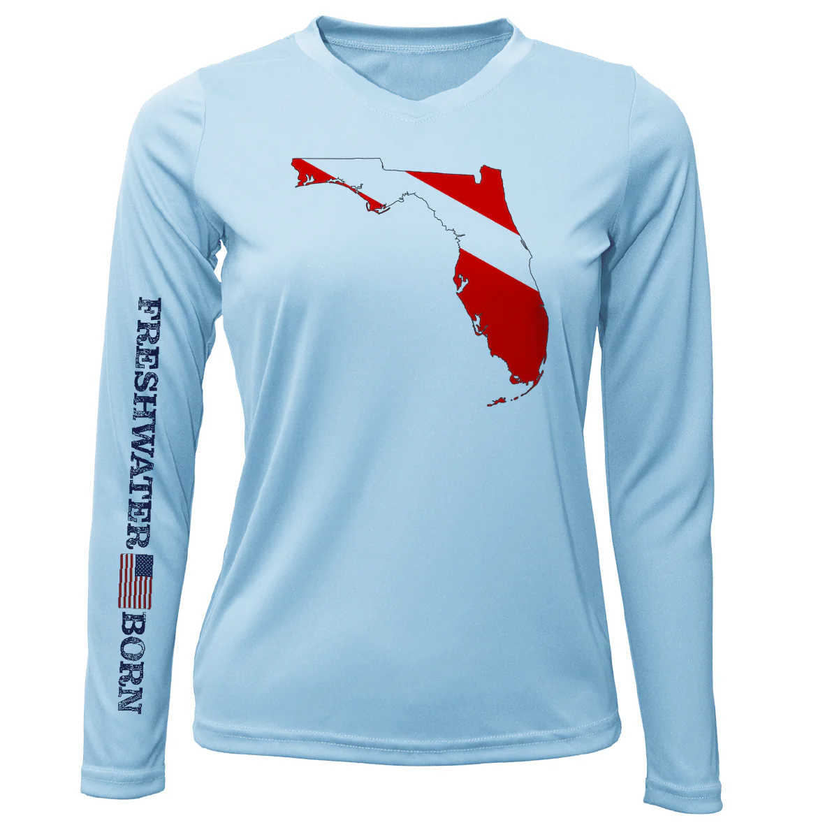 Florida Diver Freshwater Born Women's Long Sleeve UPF 50+ Dry-Fit Shirt - Image 5