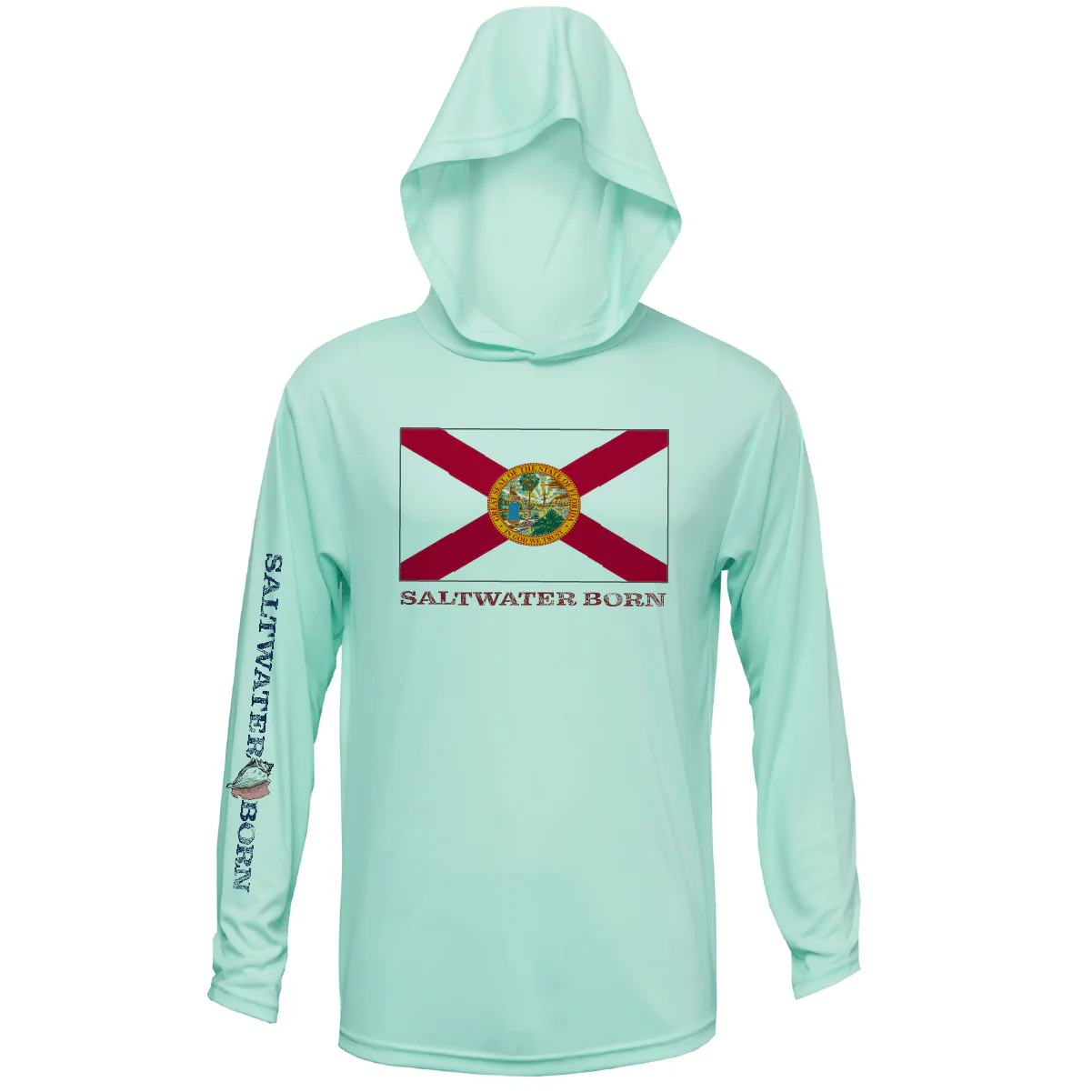 Florida Flag Boys and Girls Long Sleeve UPF 50+ Dry-Fit Hoody - Image 5