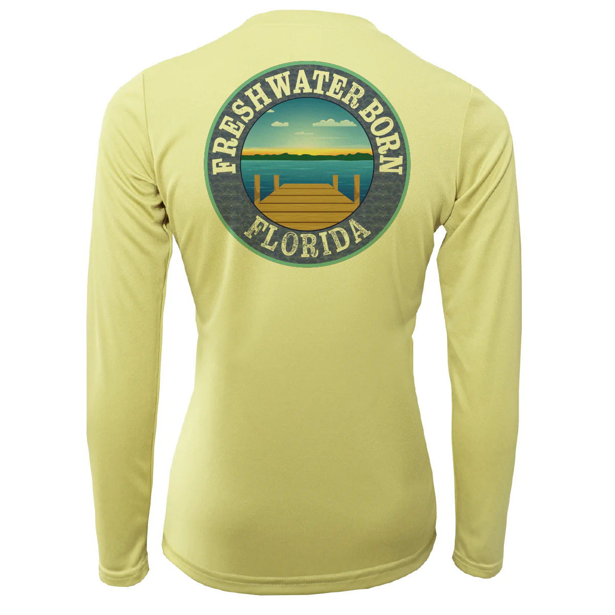 Florida Flag Freshwater Born Women's Long Sleeve UPF 50+ Dry-Fit Shirt - Image 6