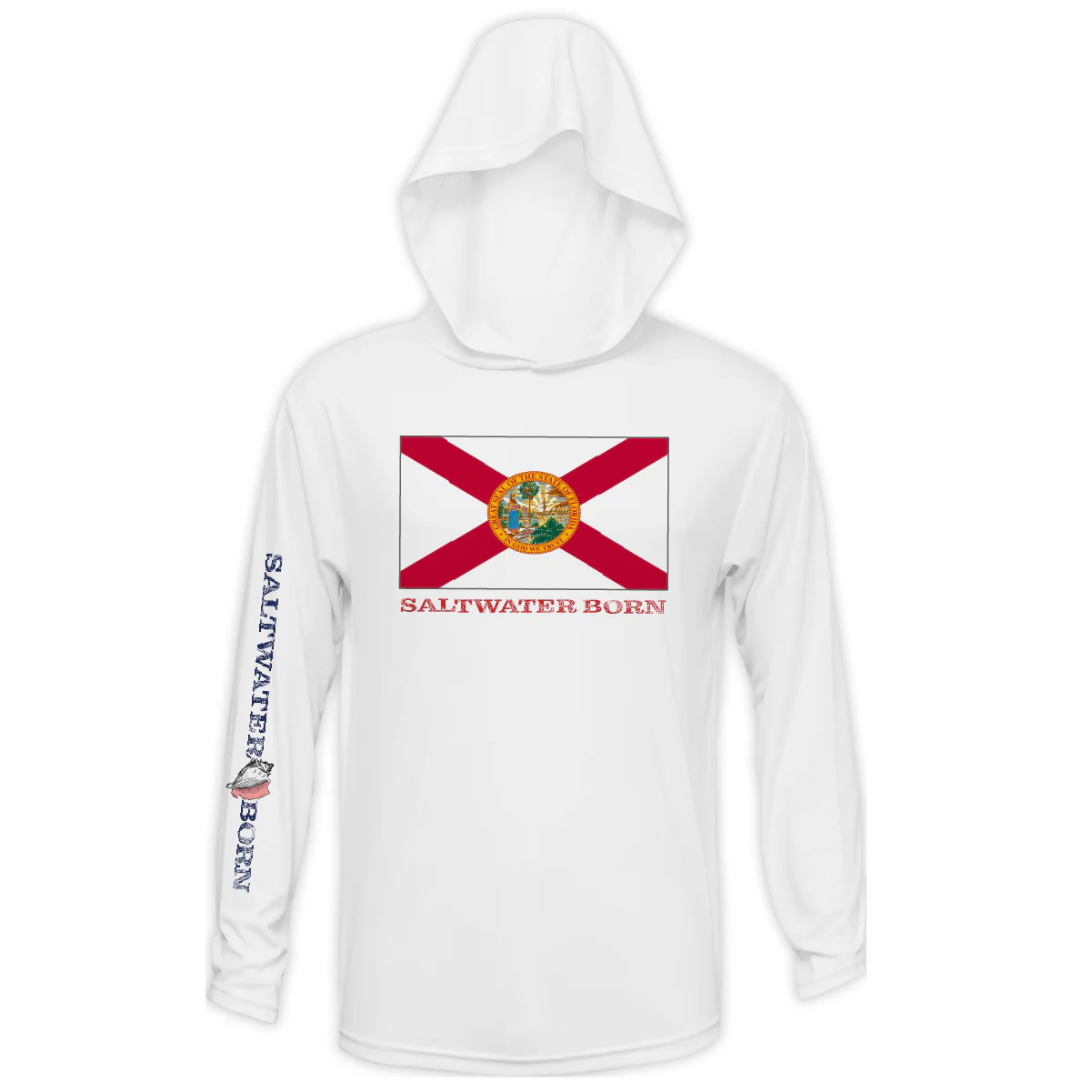Florida Flag Long Sleeve UPF 50+ Dry-Fit Hoodie - Image 4