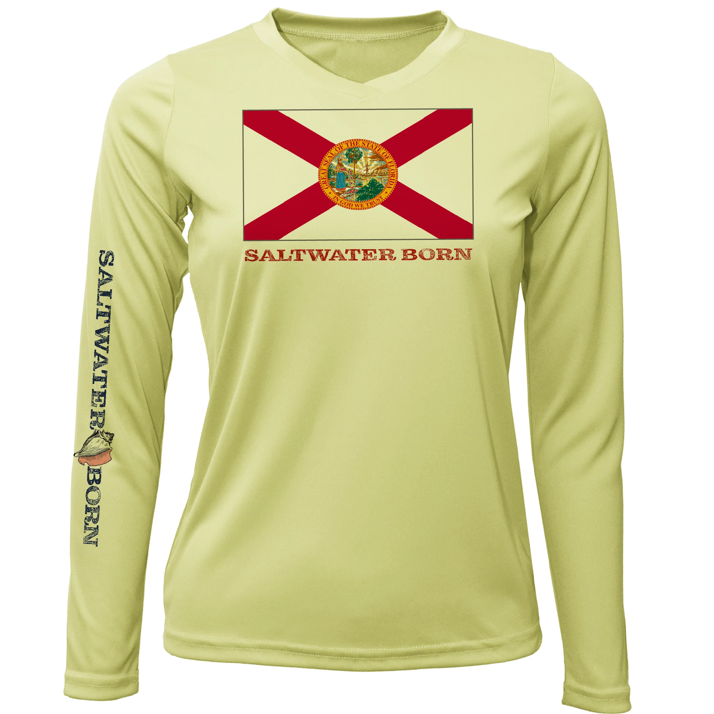 Florida Flag Long Sleeve UPF 50+ Dry-Fit Shirt - Image 3