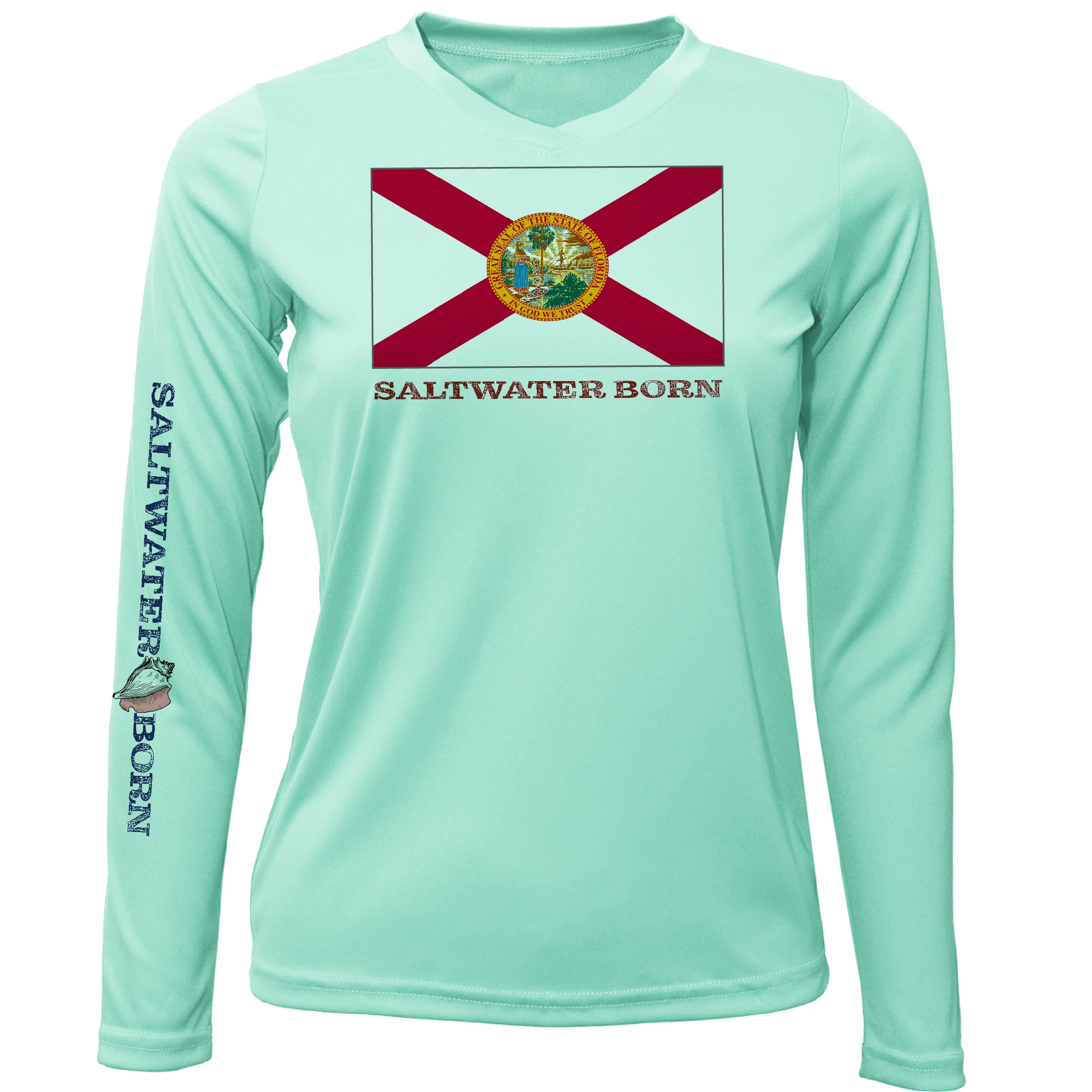 Florida Flag Long Sleeve UPF 50+ Dry-Fit Shirt - Image 9