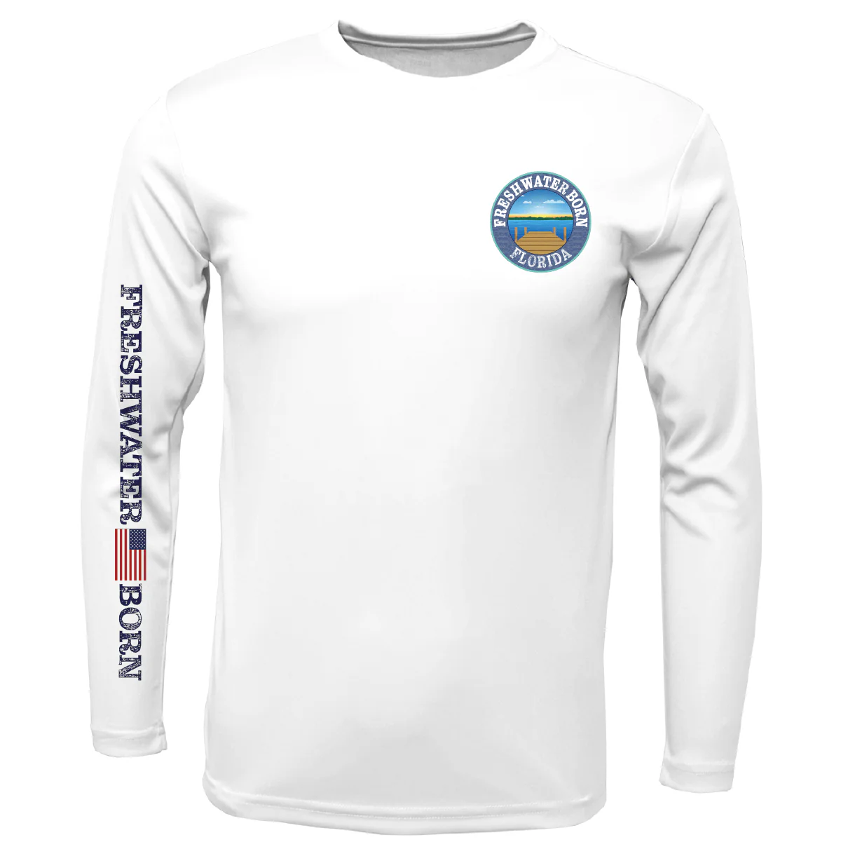 Florida Freshwater Born "All For Rum and Rum For All" Men's Long Sleeve UPF 50+ Dry-Fit Shirt - Image 5
