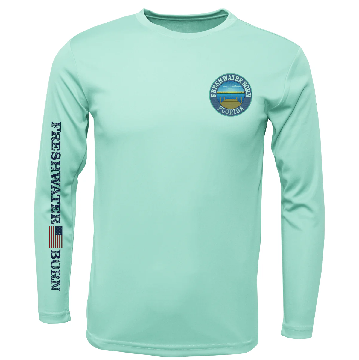 Florida Freshwater Born "All For Rum and Rum For All" Men's Long Sleeve UPF 50+ Dry-Fit Shirt - Image 8