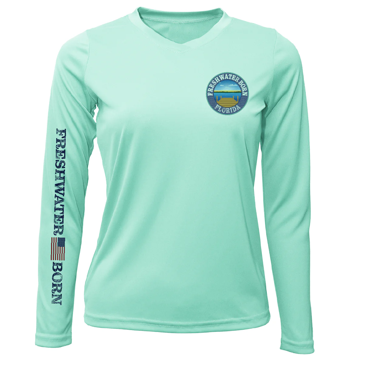 Florida Freshwater Born "All For Rum and Rum For All" Women's Long Sleeve UPF 50+ Dry-Fit Shirt - Image 8