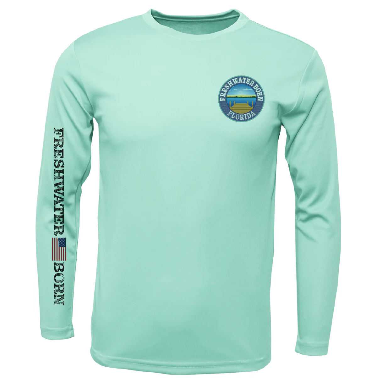 Florida Freshwater Born "Surrender The Booty" Boy's Long Sleeve UPF 50+ Dry-Fit Shirt - Image 10