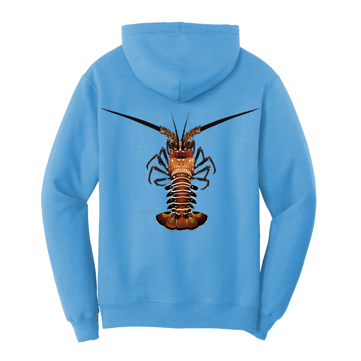 Florida Keys Realistic Lobster Cotton Hoodie - Image 10