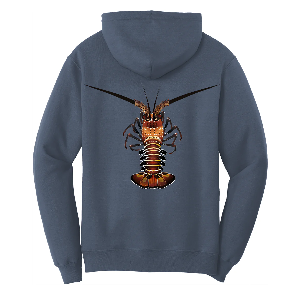 Florida Keys Realistic Lobster Cotton Hoodie - Image 11