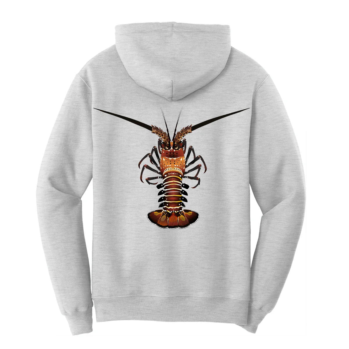 Florida Keys Realistic Lobster Cotton Hoodie - Image 3
