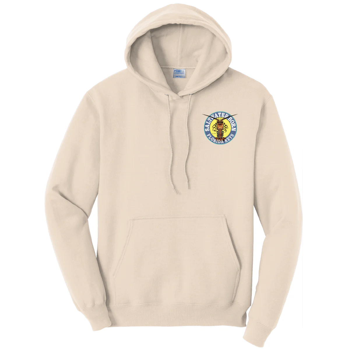Florida Keys Realistic Lobster Cotton Hoodie - Image 6