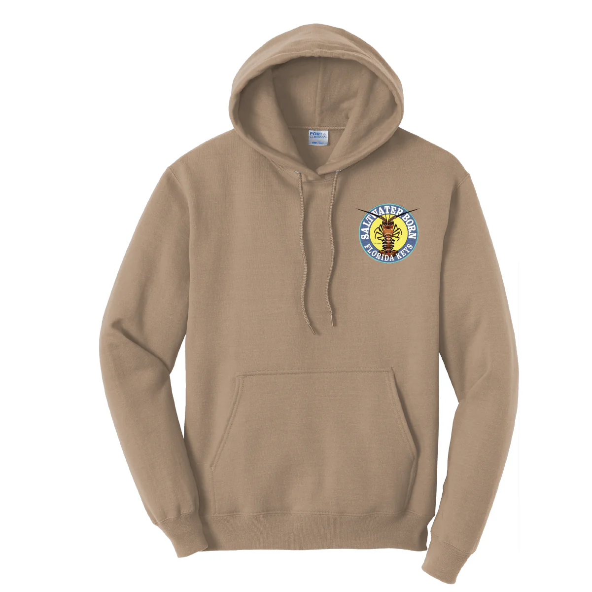 Florida Keys Realistic Lobster Cotton Hoodie - Image 8