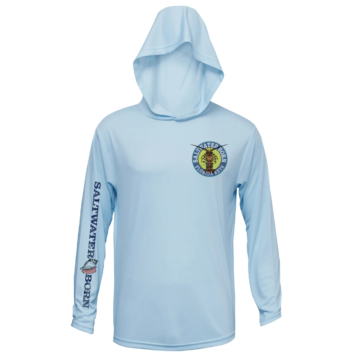 Florida Keys Realistic Lobster Long Sleeve UPF 50+ Dry-Fit Hoodie - Image 4