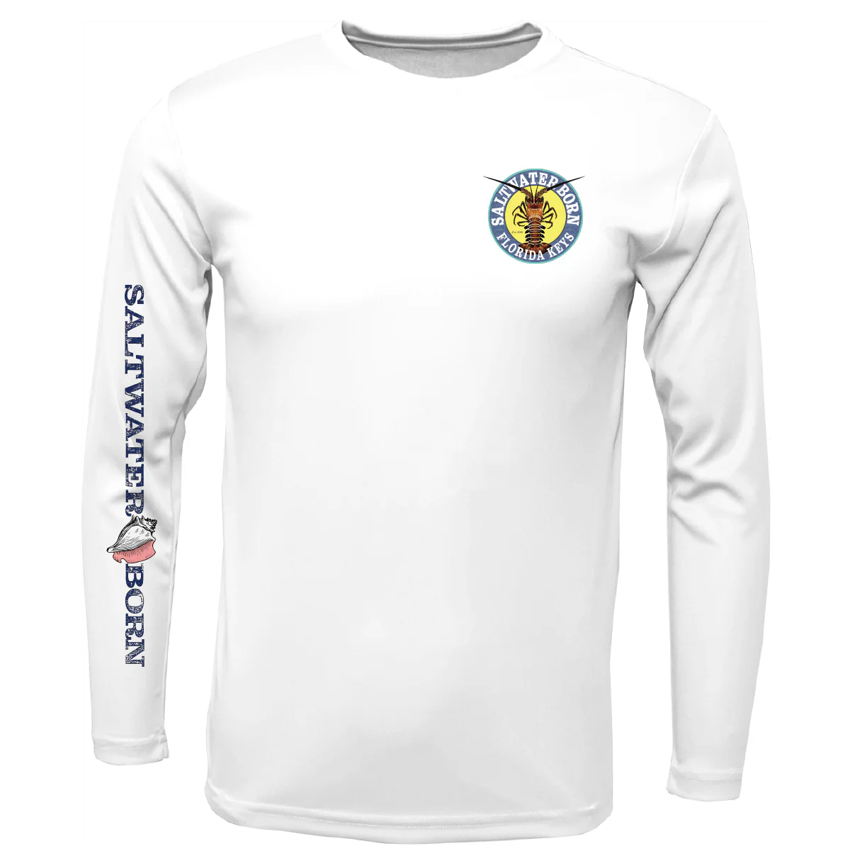 Florida Keys Realistic Lobster Men's Long Sleeve UPF 50+ Dry-Fit Shirt