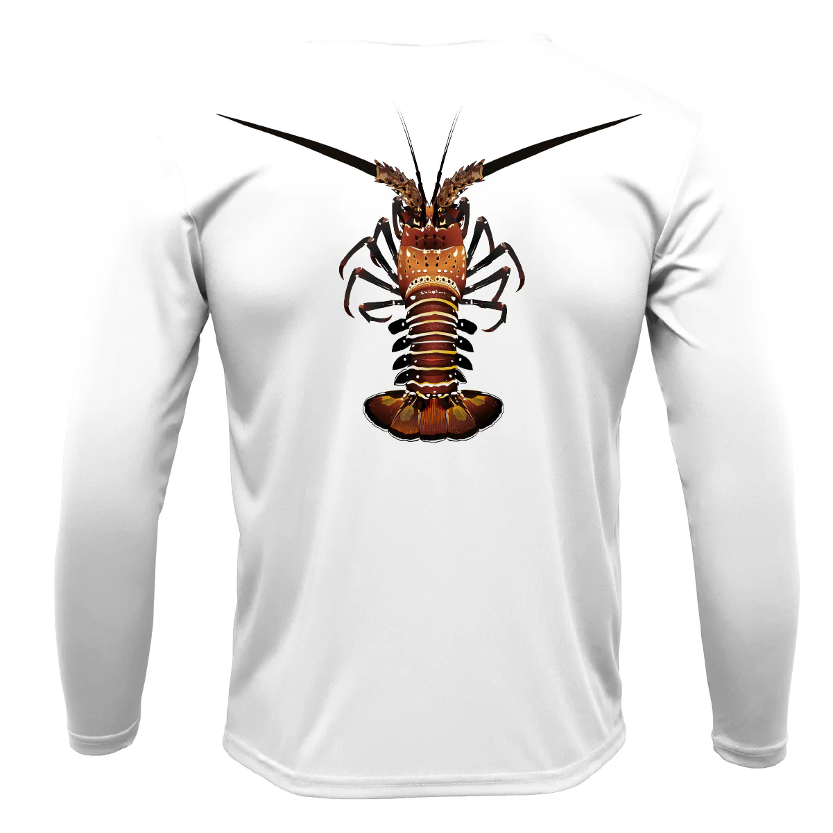 Florida Keys Realistic Lobster Men's Long Sleeve UPF 50+ Dry-Fit Shirt - Image 2