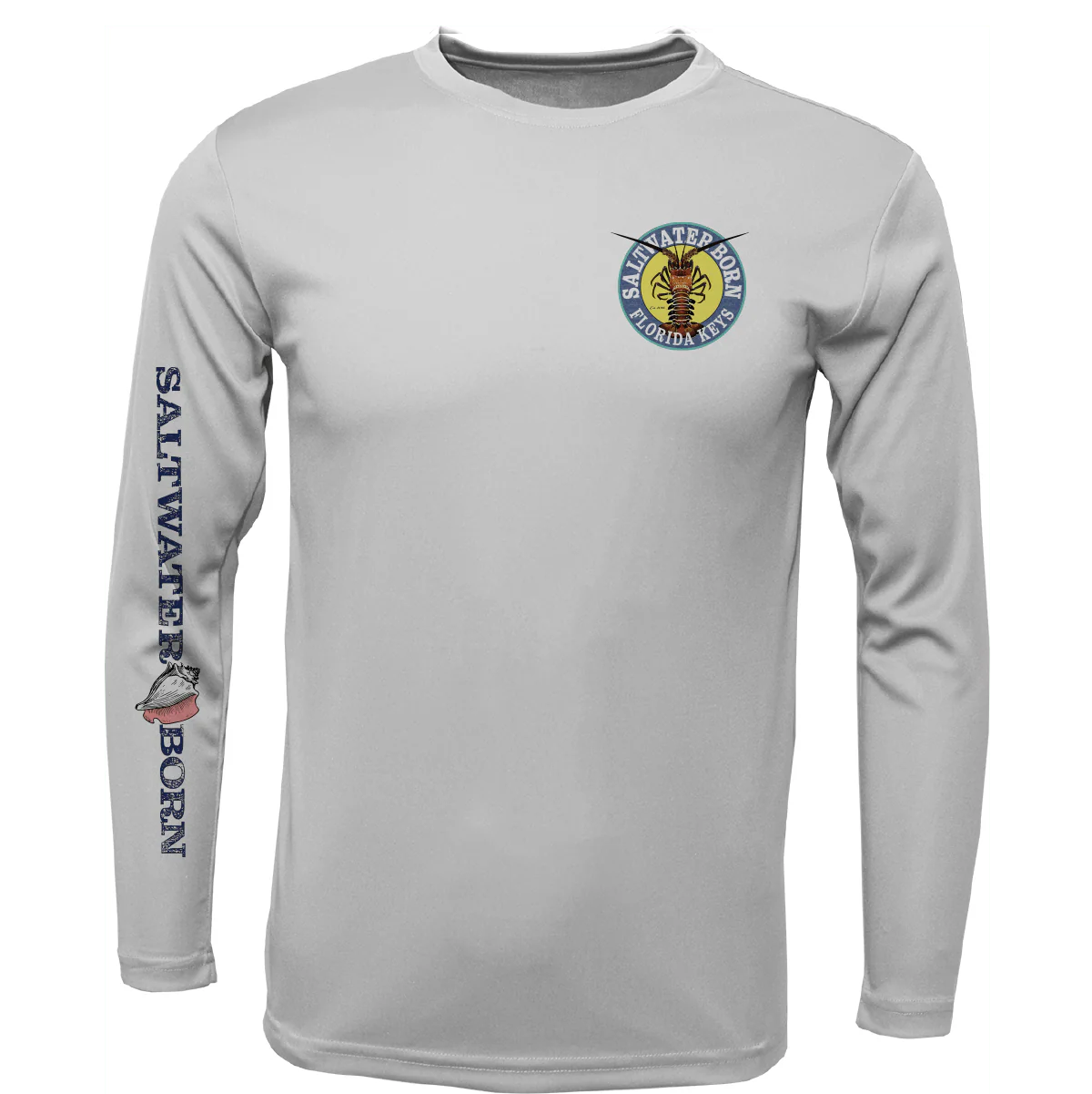 Florida Keys Realistic Lobster Men's Long Sleeve UPF 50+ Dry-Fit Shirt - Image 3