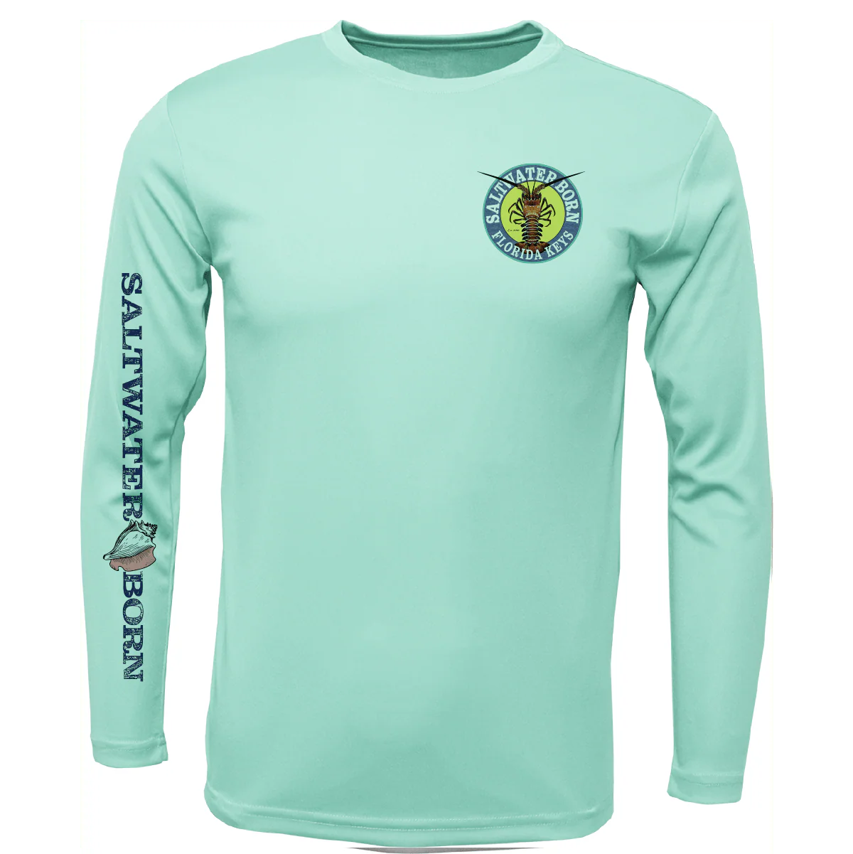 Florida Keys Realistic Lobster Men's Long Sleeve UPF 50+ Dry-Fit Shirt - Image 5