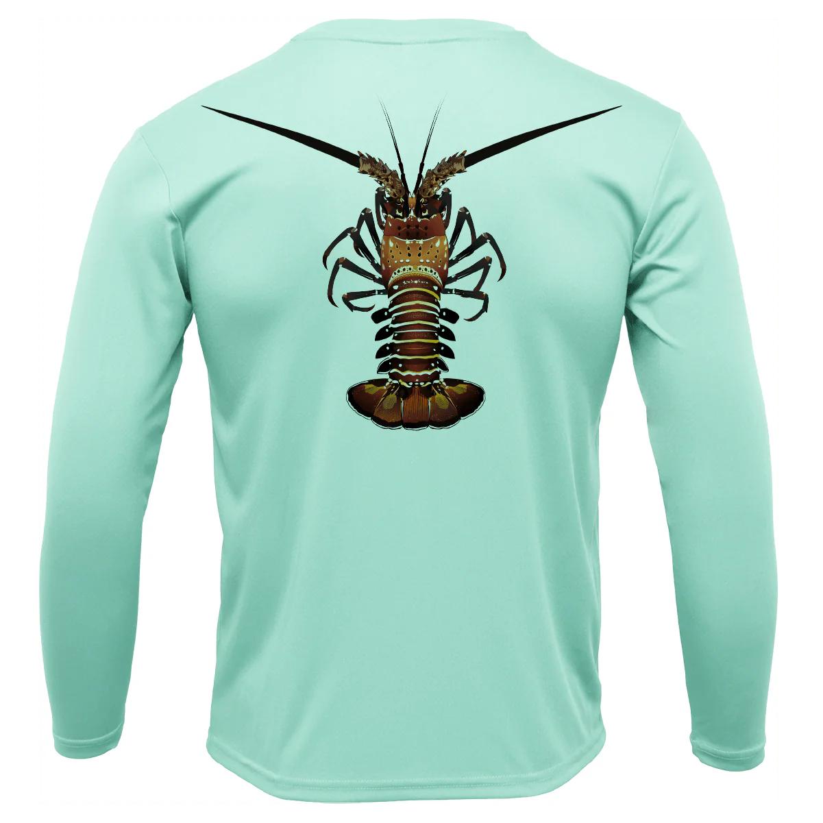Florida Keys Realistic Lobster Men's Long Sleeve UPF 50+ Dry-Fit Shirt - Image 6