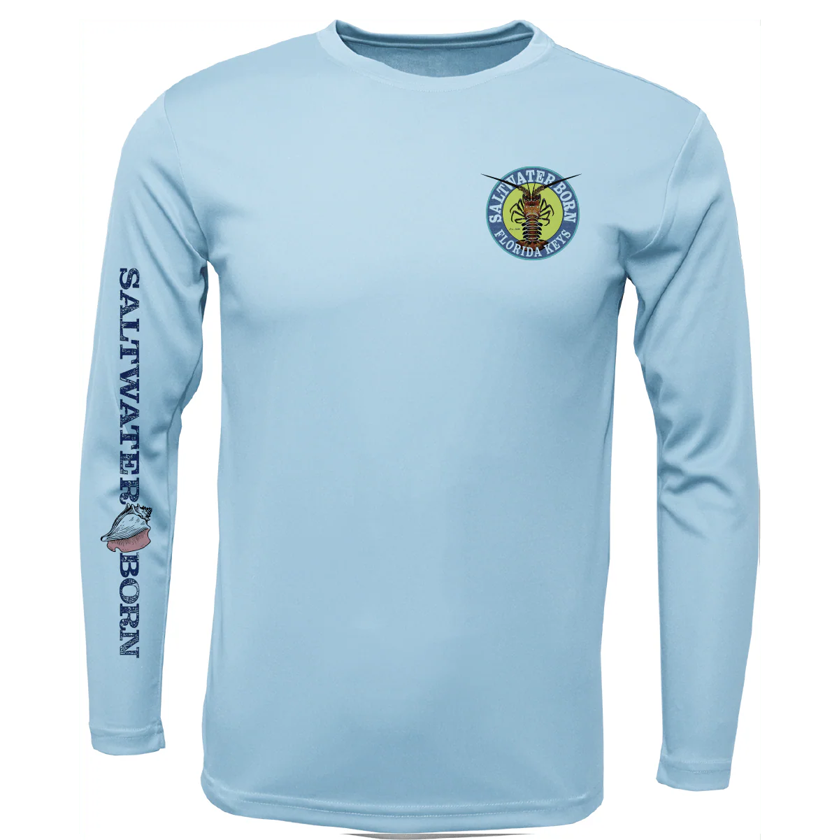 Florida Keys Realistic Lobster Men's Long Sleeve UPF 50+ Dry-Fit Shirt - Image 7
