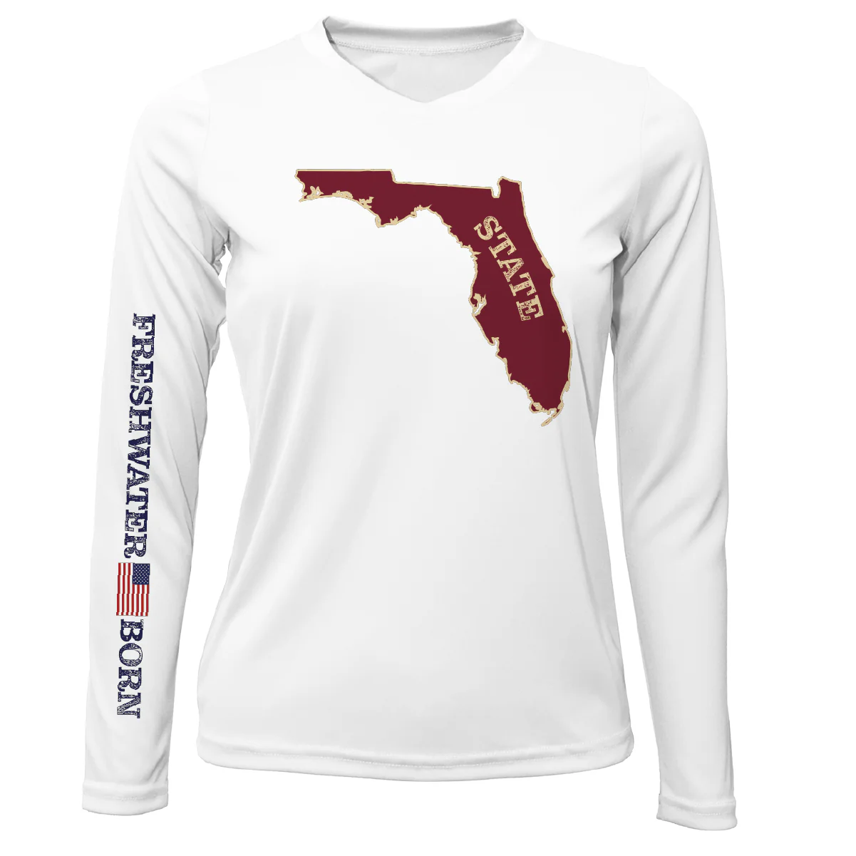 Garnet and Gold Freshwater Born Women's Long Sleeve UPF 50+ Dry-Fit Shirt - Image 3