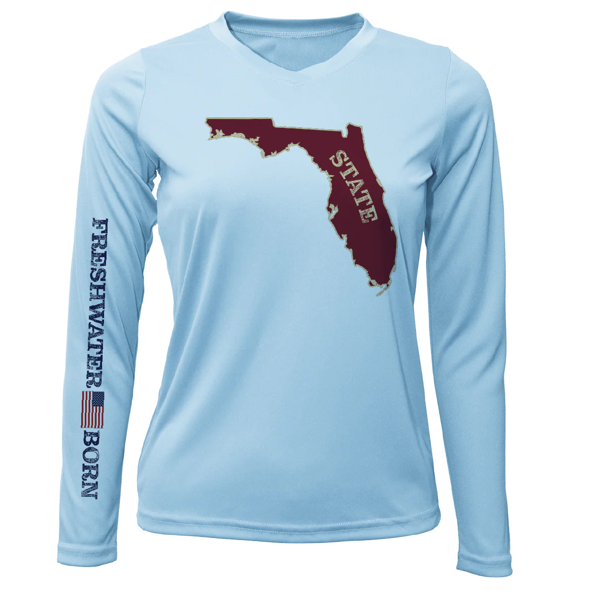 Garnet and Gold Freshwater Born Women's Long Sleeve UPF 50+ Dry-Fit Shirt - Image 7