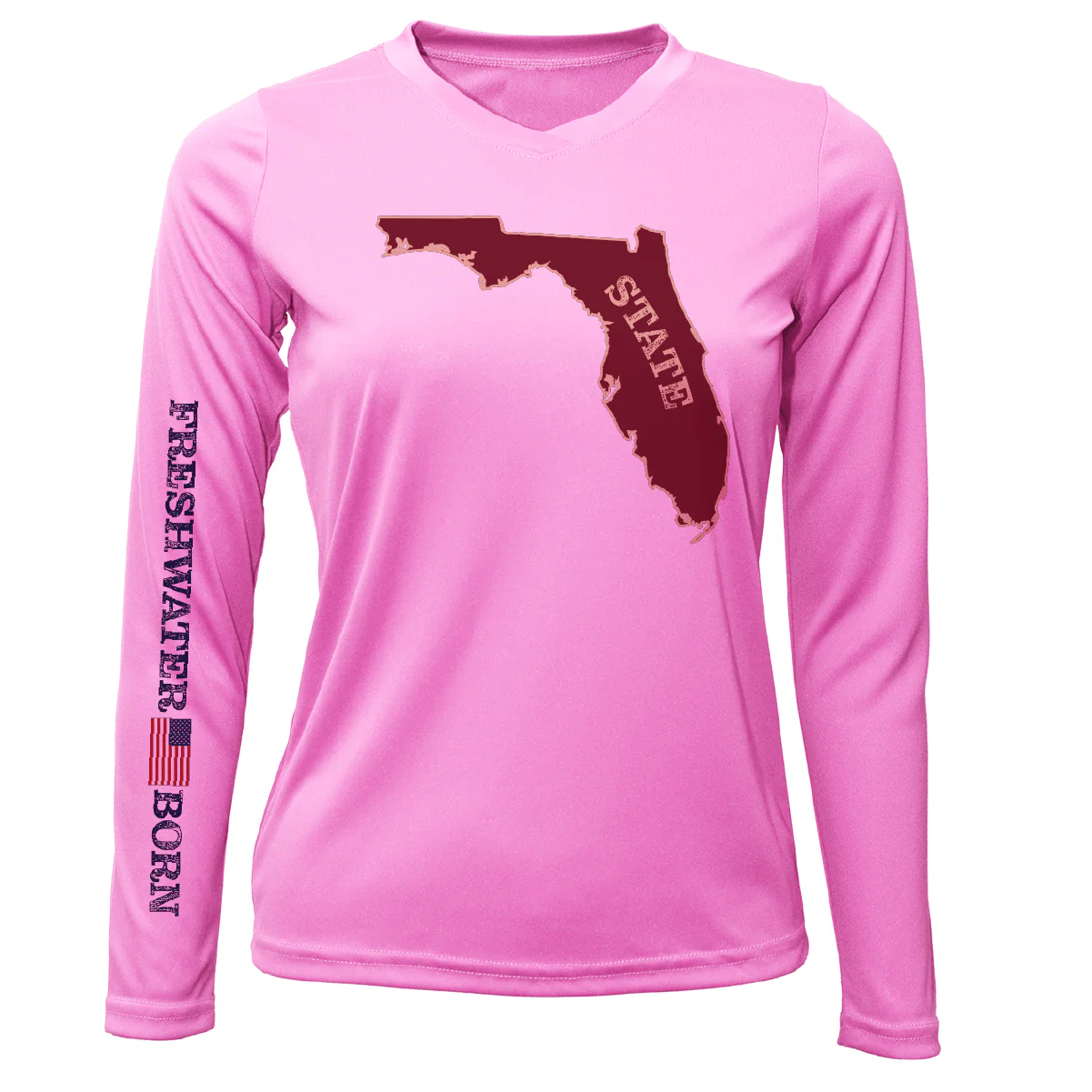 Garnet and Gold Freshwater Born Women's Long Sleeve UPF 50+ Dry-Fit Shirt - Image 9