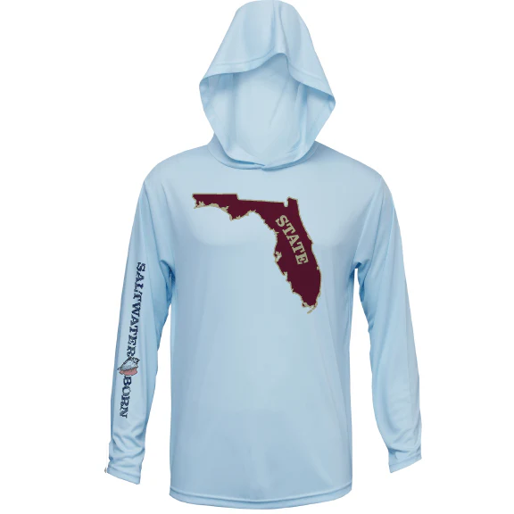 Garnet and Gold Long Sleeve UPF 50+ Dry-Fit Hoodie - Image 5