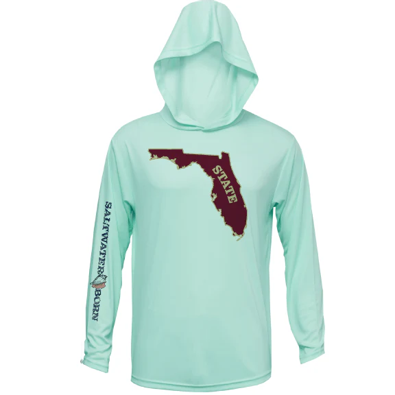 Garnet and Gold Long Sleeve UPF 50+ Dry-Fit Hoodie - Image 7