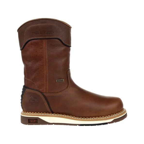 Georgia Boot Men's Amp LT Brown Wedge Waterproof Pull on Work Boot GB00369 - Image 3