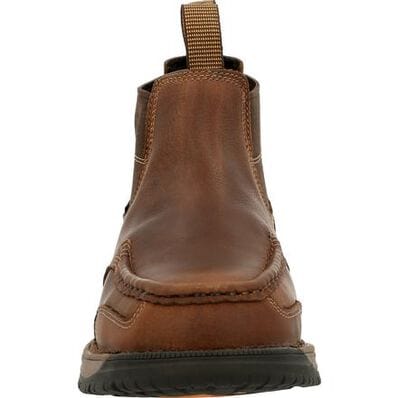 Georgia Boot Men's Athens 360 Brown Waterproof Steel Toe Chelsea Boots GB00440 - Image 4