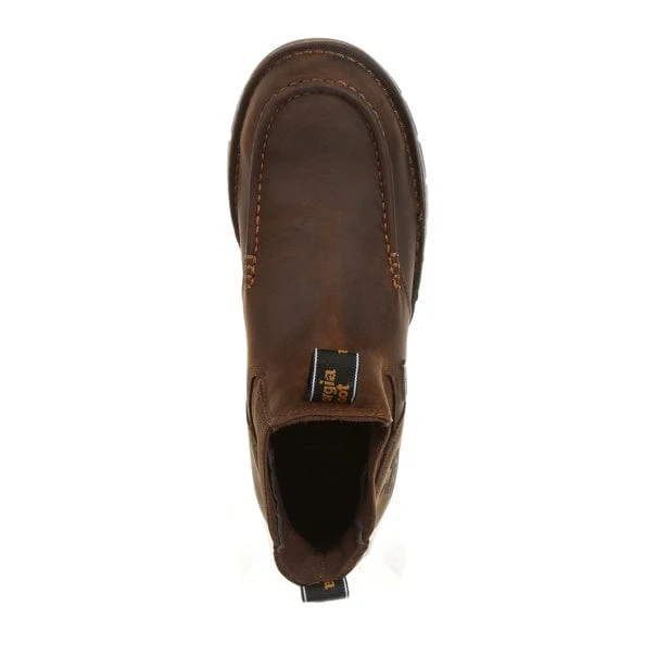 Georgia Boot Men's Athens Chelsea Dark Brown Moc Toe Work Boot GB00156 - Image 4