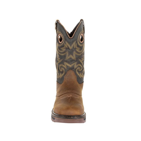 Georgia Boot Men's Black and Brown Square Toe Work Boot GB00266 - Image 4