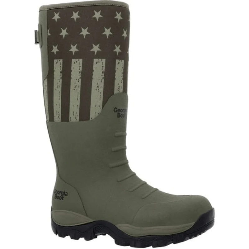 Georgia Boot Men's GBR Dark Green Rubber Pull On Work Boot GB00559