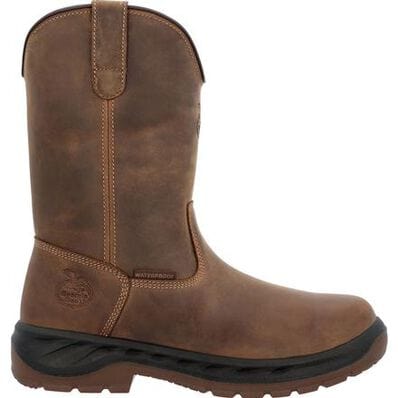 Georgia Boot Men's OT Brown Waterproof Pull On Work Boots GB00523 - Image 2