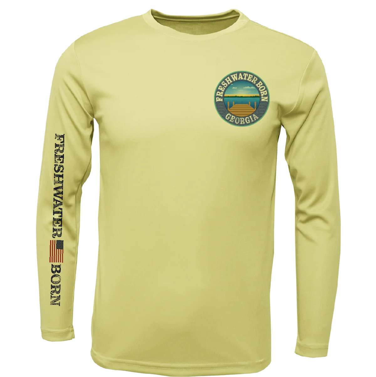 Georgia Freshwater Born "All For Rum and Rum For All" Men's Long Sleeve UPF 50+ Dry-Fit Shirt - Image 10