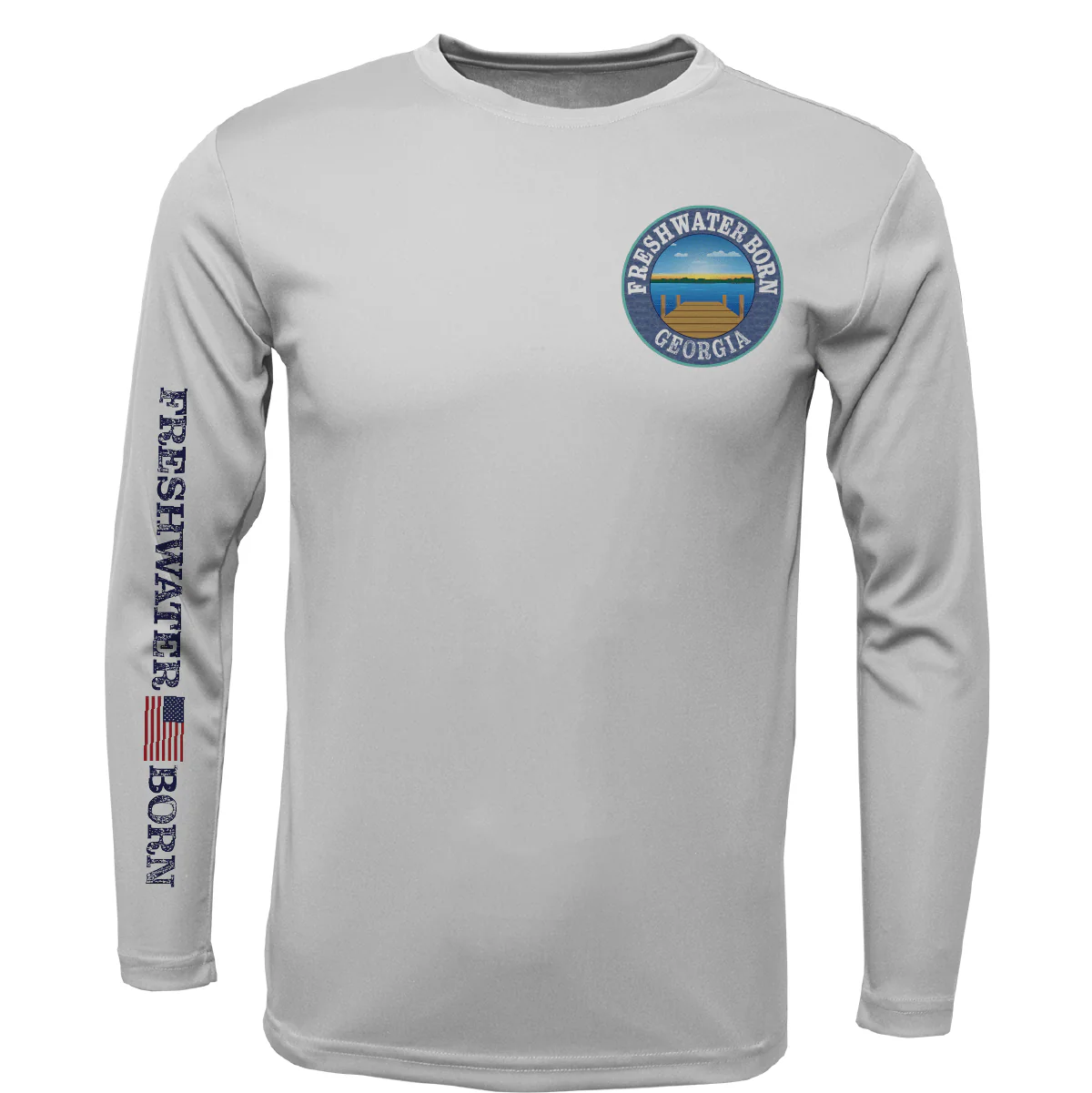 Georgia Freshwater Born "All For Rum and Rum For All" Men's Long Sleeve UPF 50+ Dry-Fit Shirt - Image 2