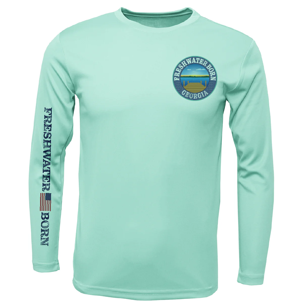 Georgia Freshwater Born "All For Rum and Rum For All" Men's Long Sleeve UPF 50+ Dry-Fit Shirt - Image 4