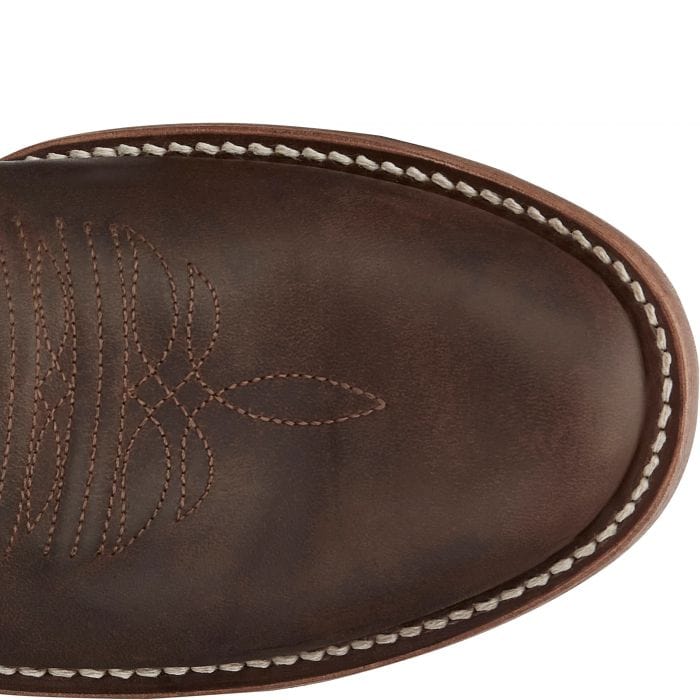Justin Men's Wells Rich Mahogany Brown Round Toe Western Boots GR8017 - Image 4